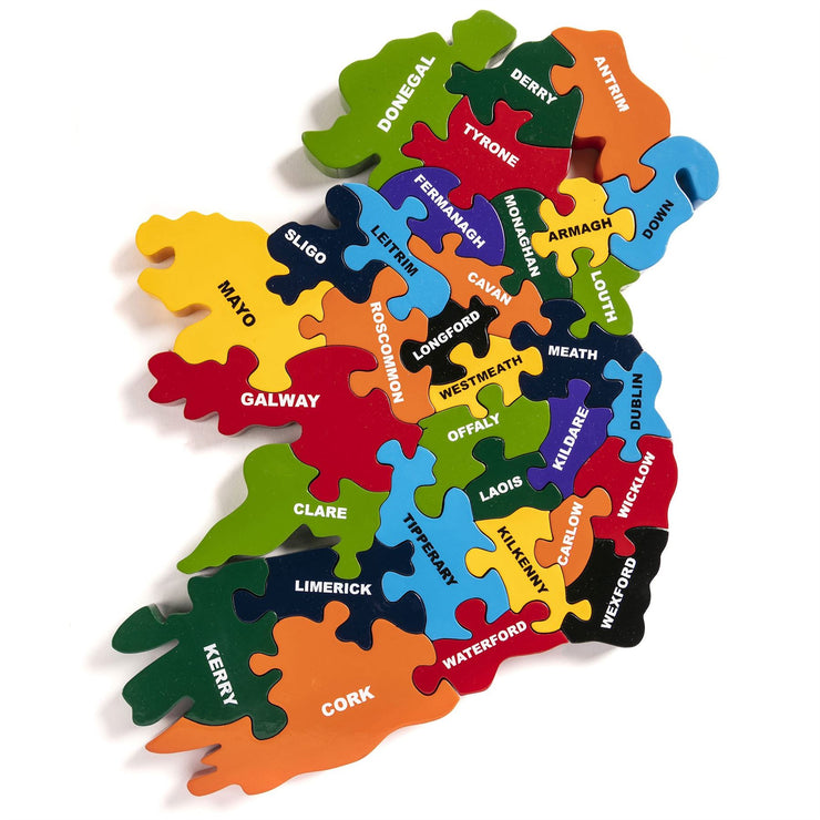 Handmade Wooden Jigsaw Puzzle - Map of Ireland Counties