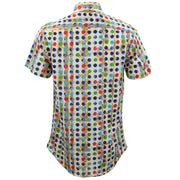 Tailored Fit Short Sleeve Shirt - Multi Dotty