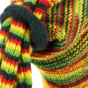 Wool Knit Fountain Tassels Hat - Rasta SD