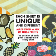 Regular Fit Short Sleeve Shirt - Random Mixed Panel - Fruit