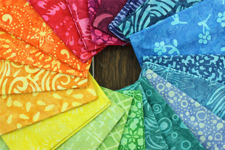 Fat Quarter - 20 Pieces of 19" x 20" Cotton Batik