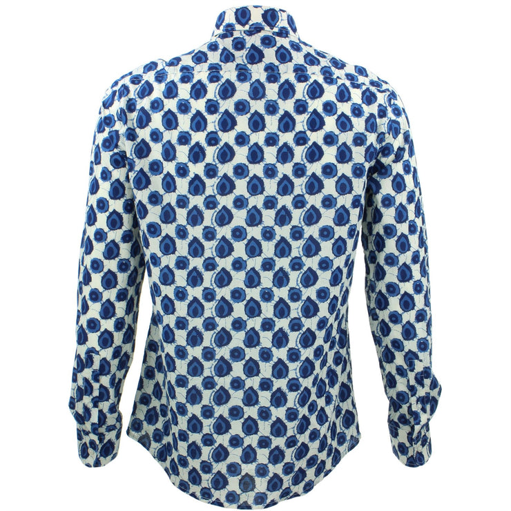 Tailored Fit Long Sleeve Shirt - Blue Figs