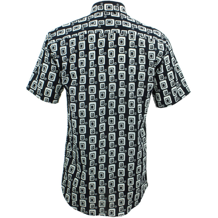 Tailored Fit Short Sleeve Shirt - Block Print - Squircles