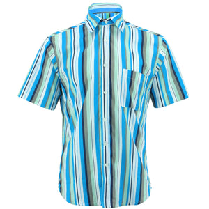 Kurzarmhemd mit normaler Passform – Bayadere-Streifen