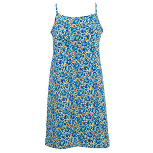 Strappy Dress - Delicate Blue Flower