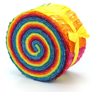 Cotton Batik Pre Cut Fabric Bundles - Jelly Roll  - Rainbow