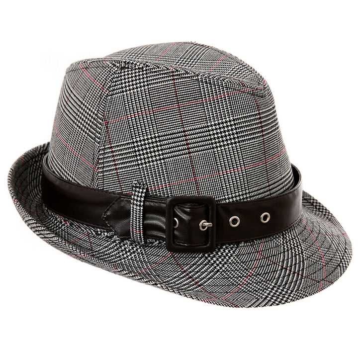 Classic Check Trilby Hat - Grey
