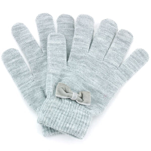 Knitted Ladies Gloves - Grey