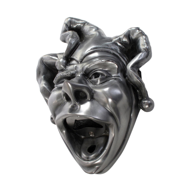 Wall Mounted Character Bottle Opener - Jester (Silver)