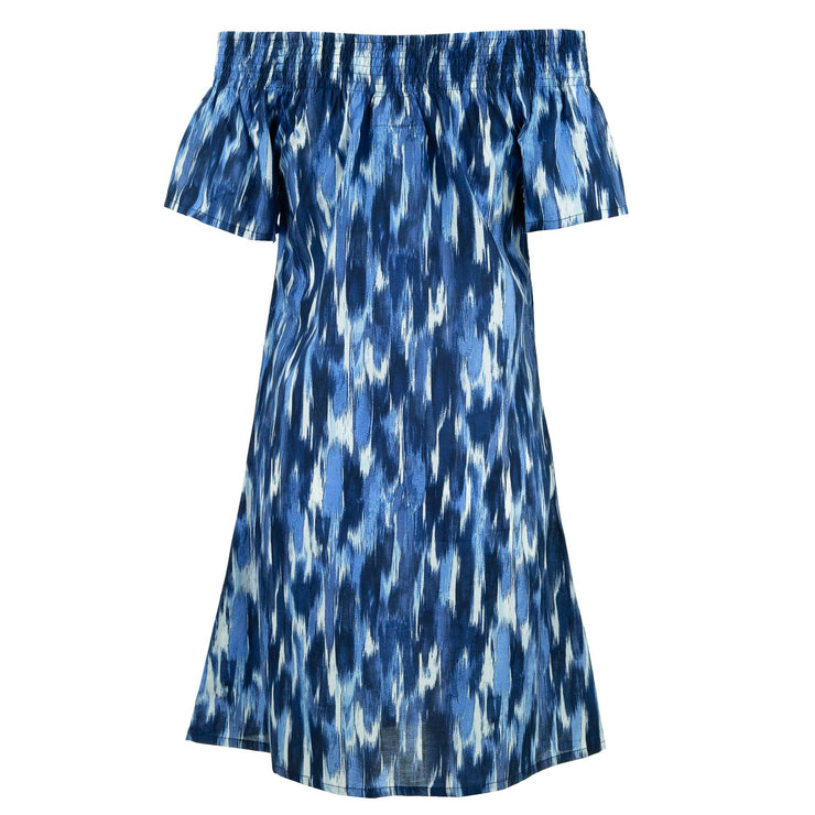 Shirred Comfy Dress - Blue Blur