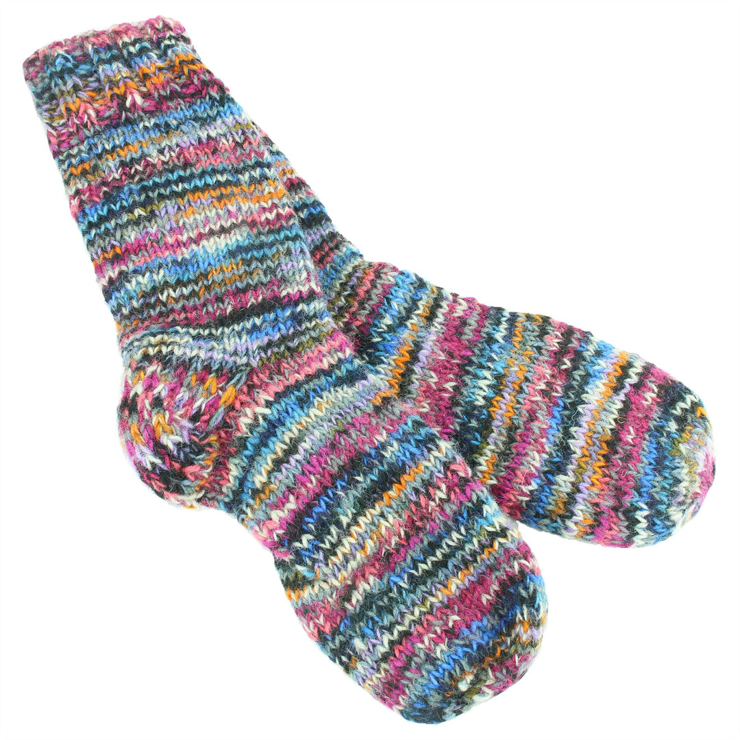 Hand Knitted Wool Slipper Socks Lined - SD Electric