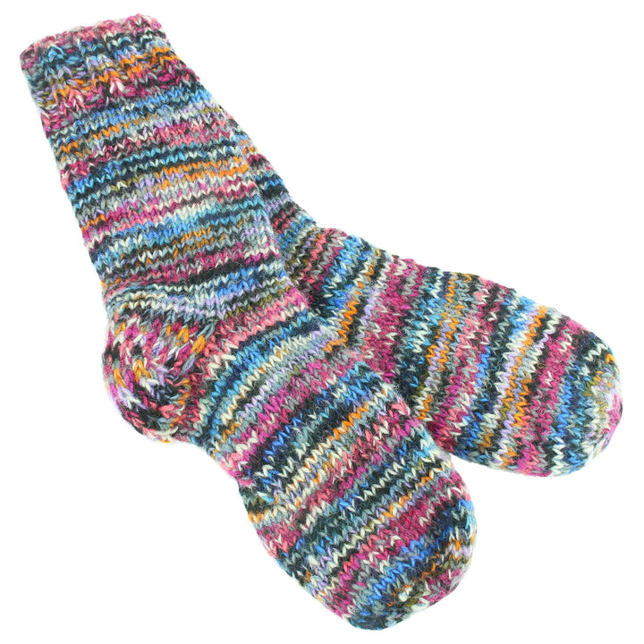 Hand Knitted Wool Slipper Socks Lined - SD Electric