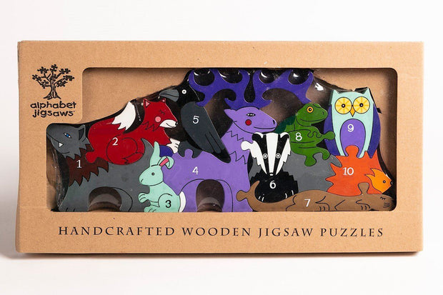 Handmade Wooden Jigsaw Puzzle - Number Woodland