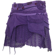 Short Layered Wrap Skirt - Purple
