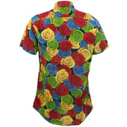 Tailored Fit Short Sleeve Shirt - Roses