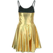 Shiny Strappy Dress - Gold