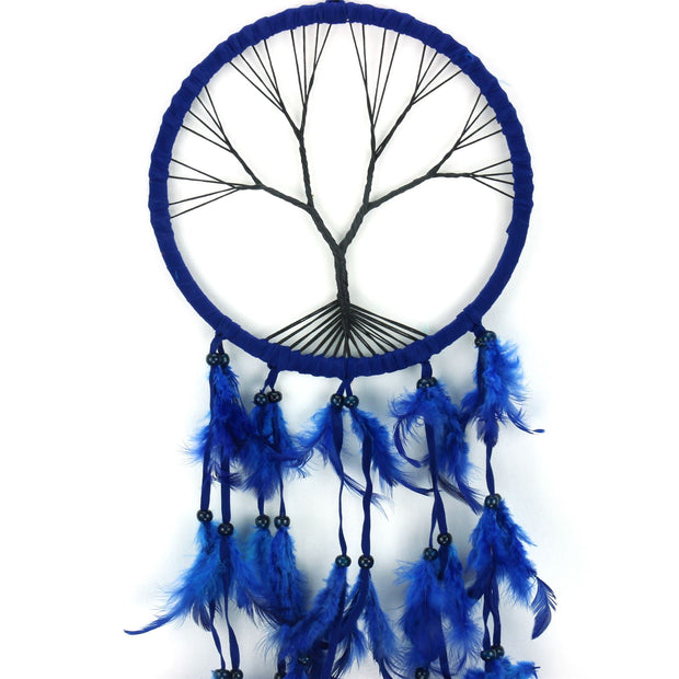 Dreamcatcher - Tree of Life 22cm Blue