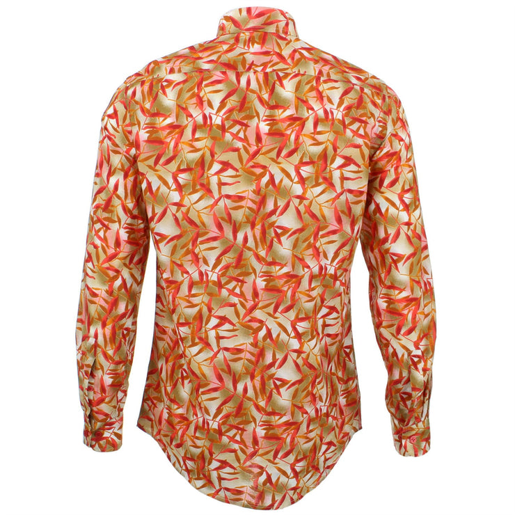 Tailored Fit Long Sleeve Shirt - Bamboo Leaves