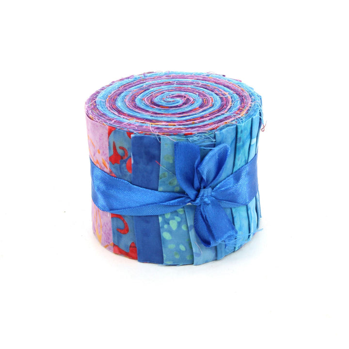 Jelly Roll - 20 Strips of 2.5" x 37" Cotton Batik