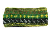 Hand Knitted Wool Headband  - 17 Green