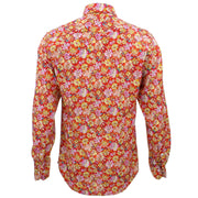 Tailored Fit Long Sleeve Shirt - Red Floral