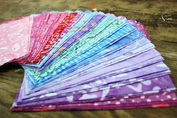 Charm Pack - 40 x 5" Squares of Cotton Batik