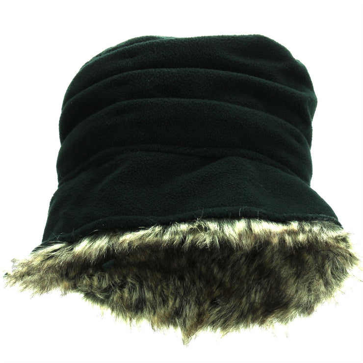 Hawkins Ladies Layered Fur Hat - Black