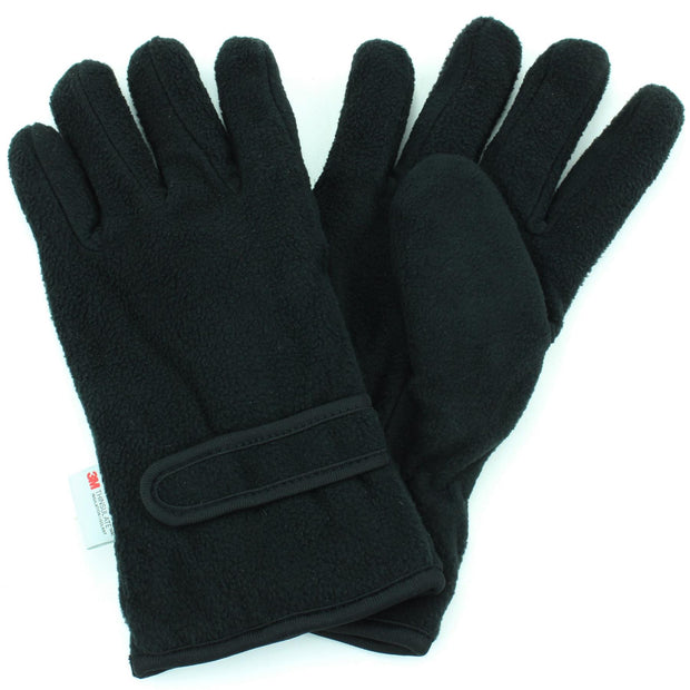 Lined Mens Glove - Black - (Medium)