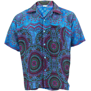 Boho Kreis-Mandala-Shirt – Hellblau