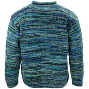 Chunky Wool Space Dye Knit Jumper - Forest
