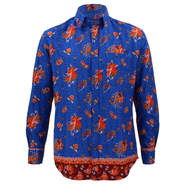Tailored Fit Long Sleeve Shirt - Abstract Phoenix