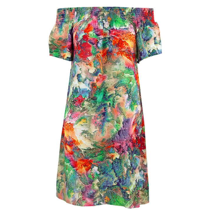 Shirred Comfy Dress - Volcano