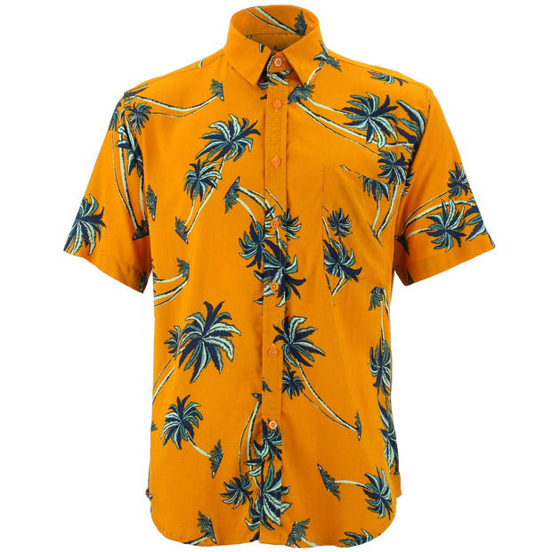 Regular Fit Short Sleeve Shirt - Palm Trees