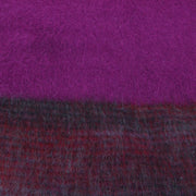 Tibetan Wool Blend Shawl Blanket - Purple with Maroon Reverse