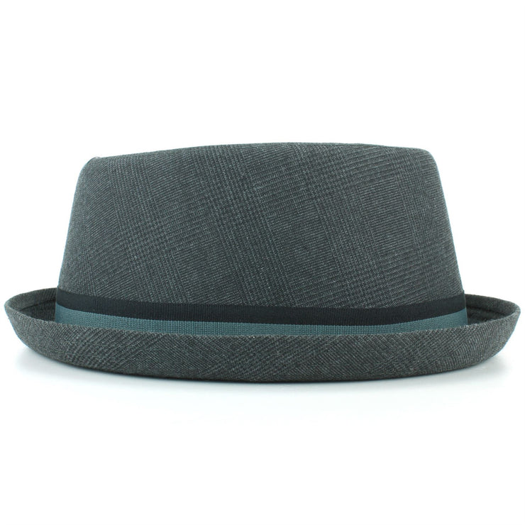 Tweed Porkpie Hat - Dark Grey