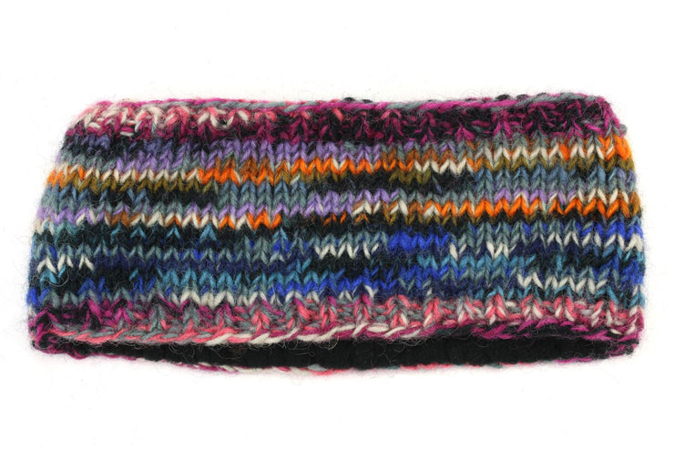 Hand Knitted Wool Headband  - Electric SD