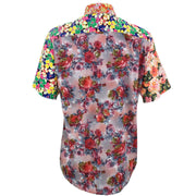 Regular Fit Short Sleeve Shirt - Random Mixed Panel - Bright Floral