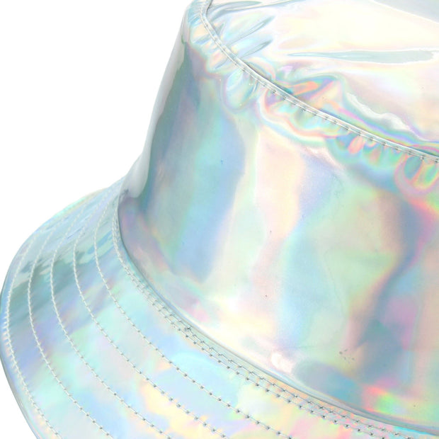 Holographic Bucket Hat - Shiny Silver