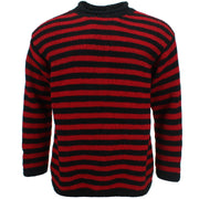 Chunky Wool Knit Jumper - Red Black