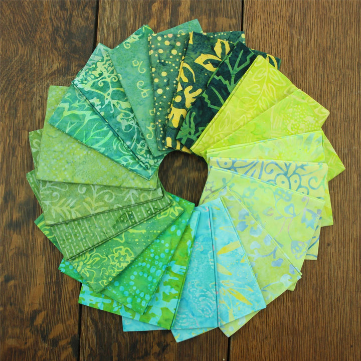 Fat Quarter - 20 Pieces of 19" x 20" Cotton Batik