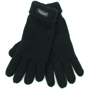 Gants tricotés homme - noir