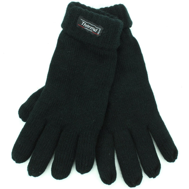 Knitted Mens Gloves - Black