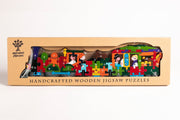 Handmade Wooden Jigsaw Puzzle - Alphabet Train