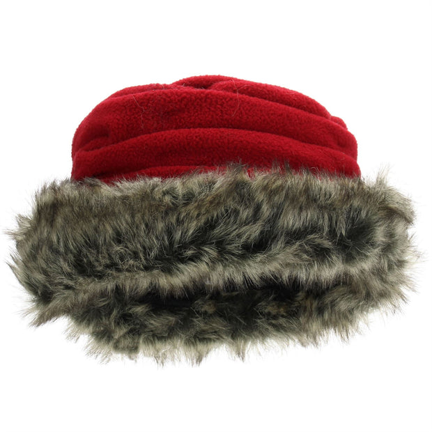 Hawkins Ladies Layered Fur Hat - Red