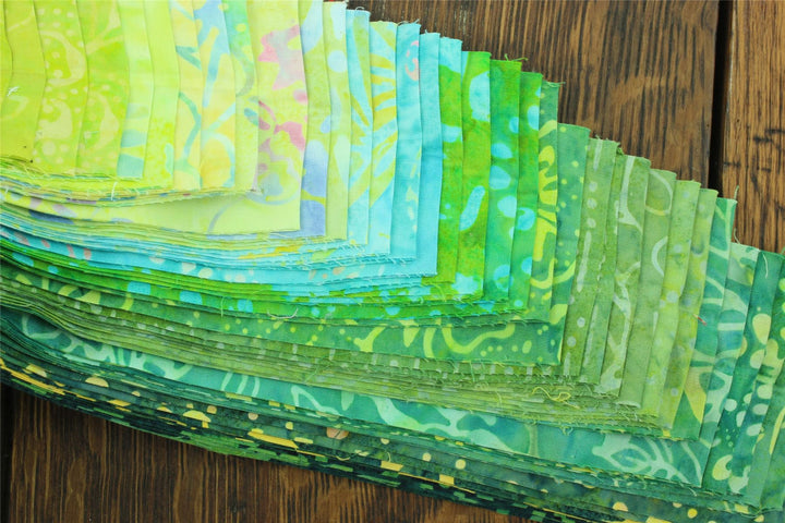 Jelly Roll - 40 Strips of 2.5" x 37" Cotton Batik