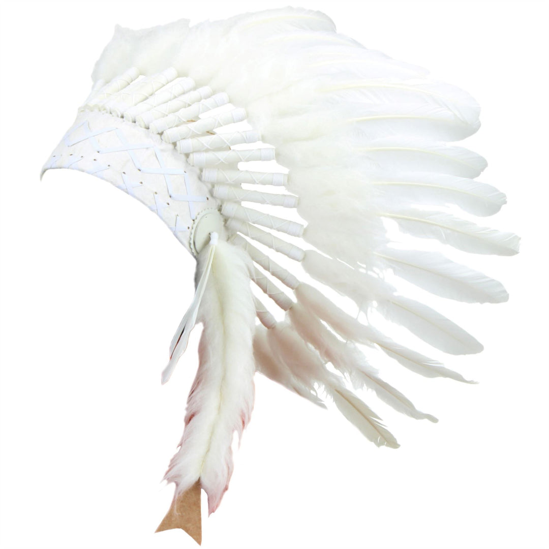 Native Amercian Chief Headdress - White