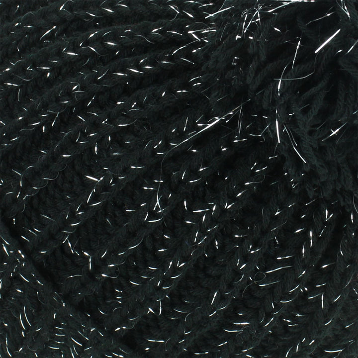 Tinsel Bobble Beanie Hat - Black