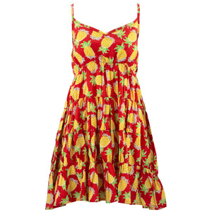 Stufenförmiges Sommerkleid – Ananaspunsch