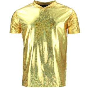 Glänzendes T-Shirt – Gold