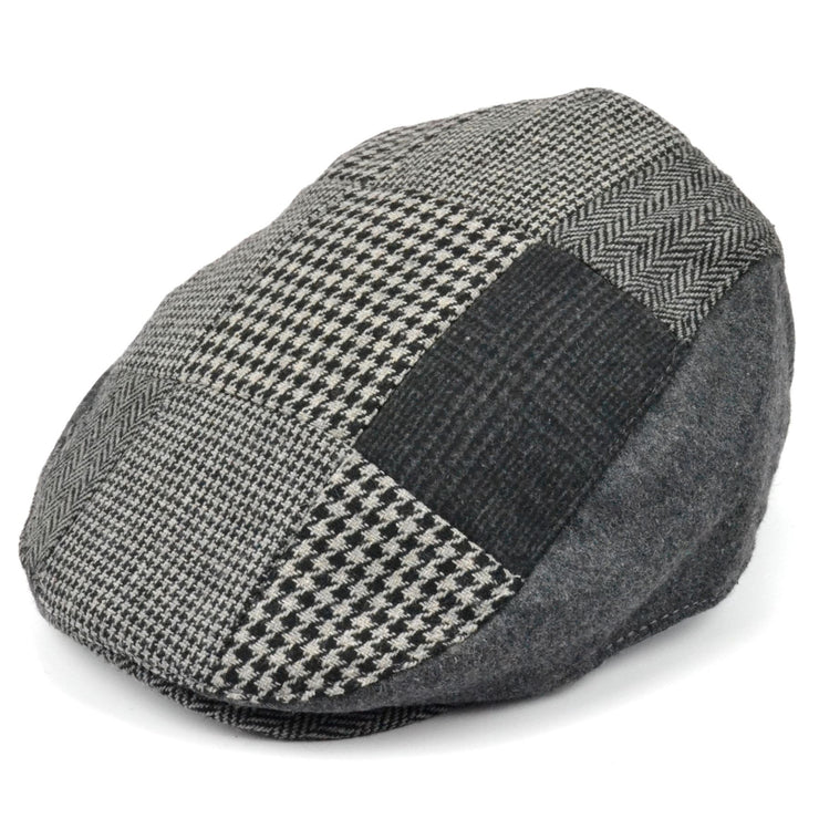 Patchwork flat cap - Grey